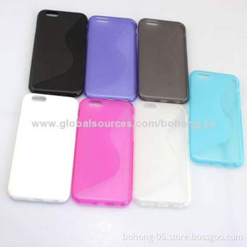 Transparent Graduate Color Water-drop Grain PC Cases for iPhone 6, Different Colors Available
